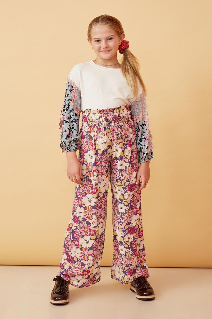 Girls Floral Wide Leg Pants Cute Girls Clothes Hayden Girls