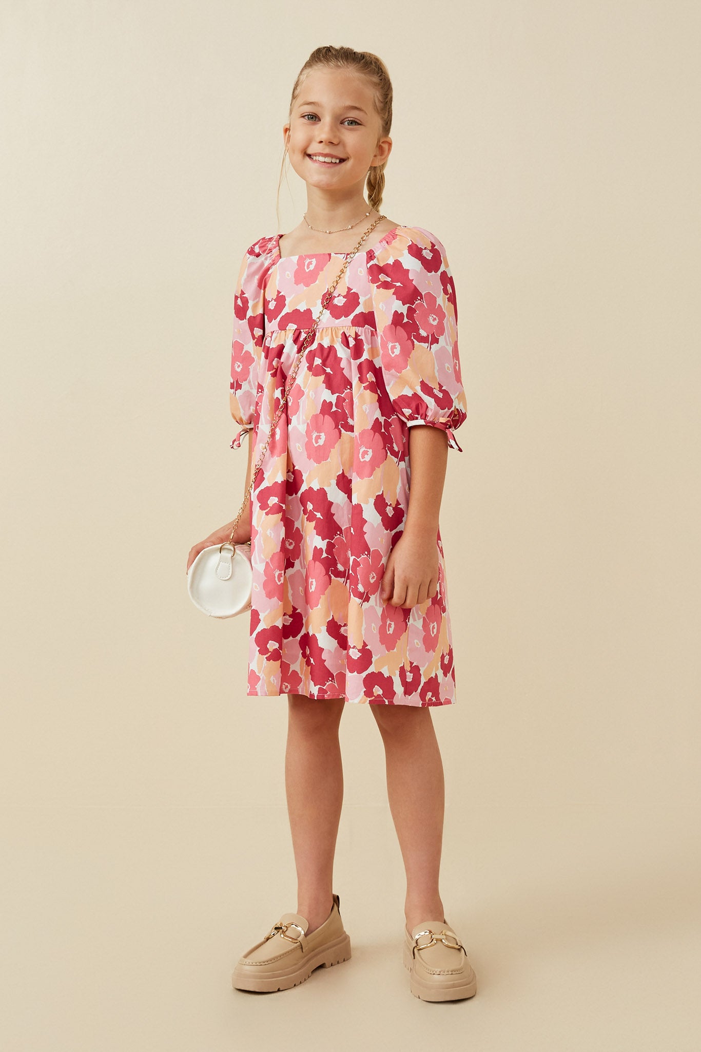 Girls Square Neck Long Sleeve Dresses | Cute Girls' Clothes Pink / M Pink *Girl's Dresses Midi Dresses Hayden Girls Girls Square Neck Long Sleeve Dresses | Cute Girls' Clothes Pink / M Pink *Girl's Dresses Midi Dresses Hayden Girls