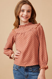 Girls Swiss Dot Long Sleeve Tops | Cute Girls' Clothes – Hayden Girls