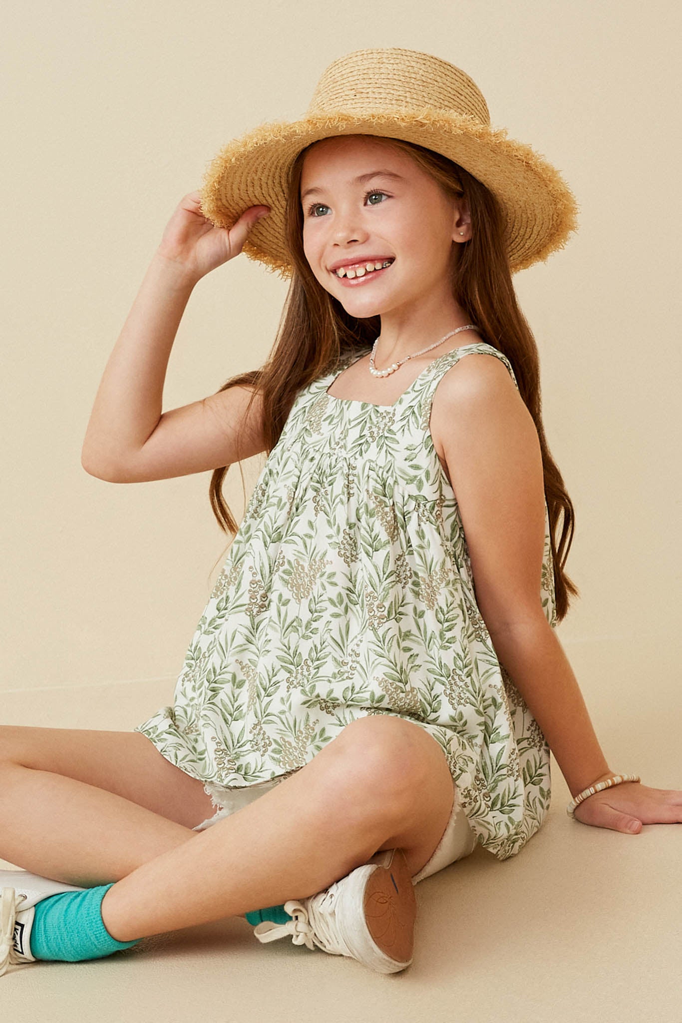 Girls Print Square Neck Tank | Cute Girls' Clothes – Hayden Girls