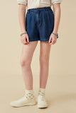 Denim Tencel Dolphin Shorts