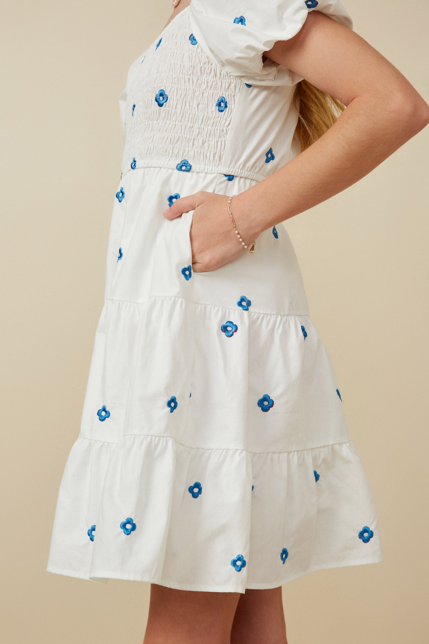 Girls Floral Puff Sleeve Dresses | Cute Girls' Clothes Off White / M Off White Girl's Dresses Mini Dresses Hayden Girls Girls Floral Puff Sleeve Dresses | Cute Girls' Clothes Off White / M Off White Girl's Dresses Mini Dresses Hayden Girls