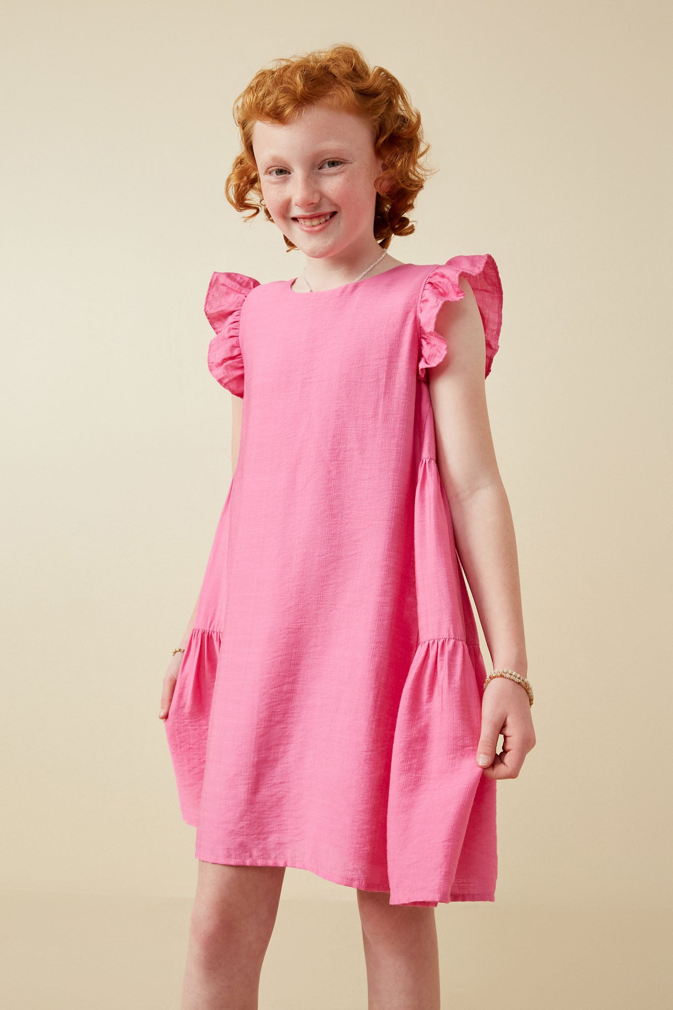 Girls Detailed Ruffle Dress