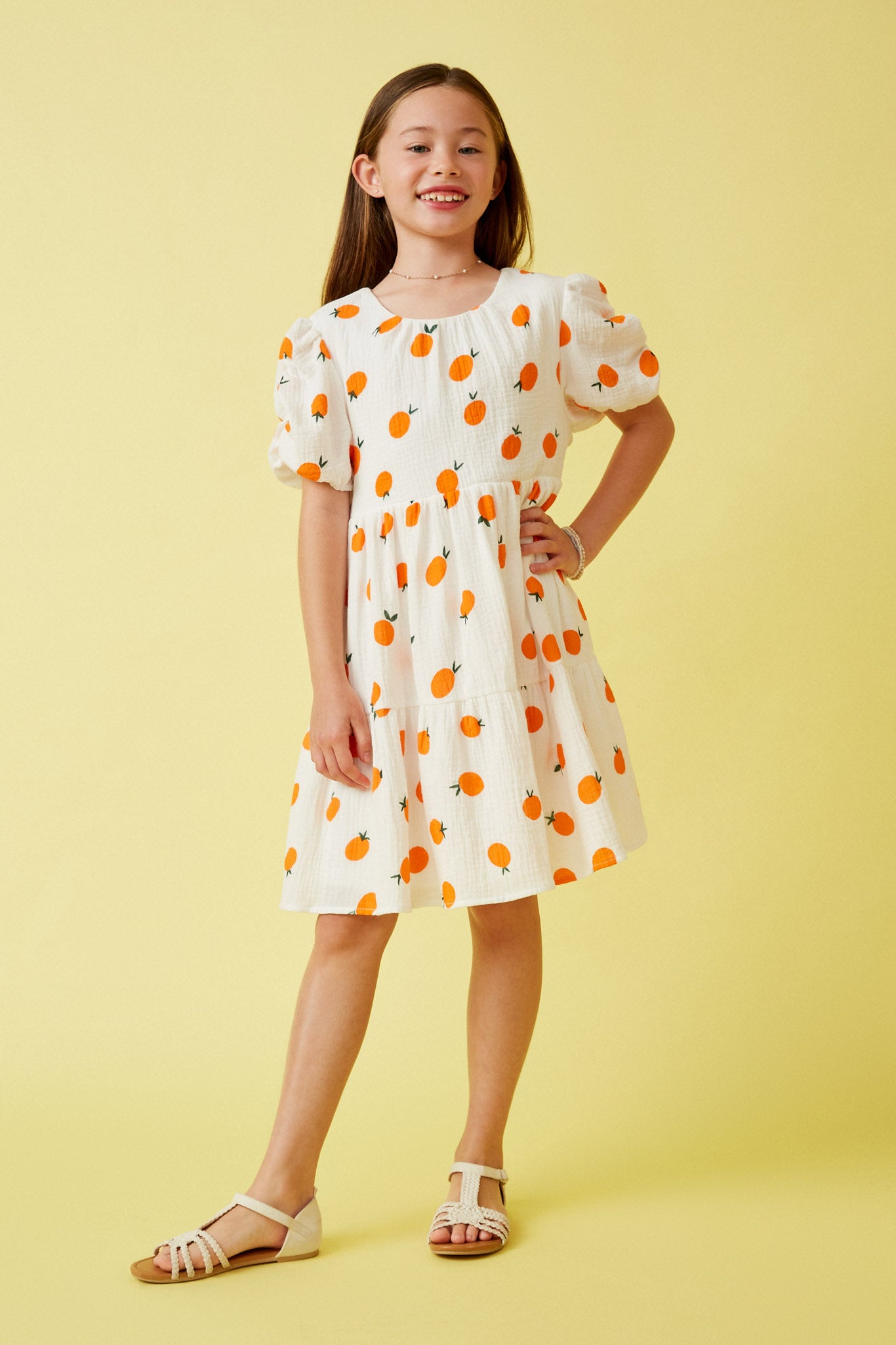 Girls Textured Ruffle Dress Girls Textured Ruffle Dress