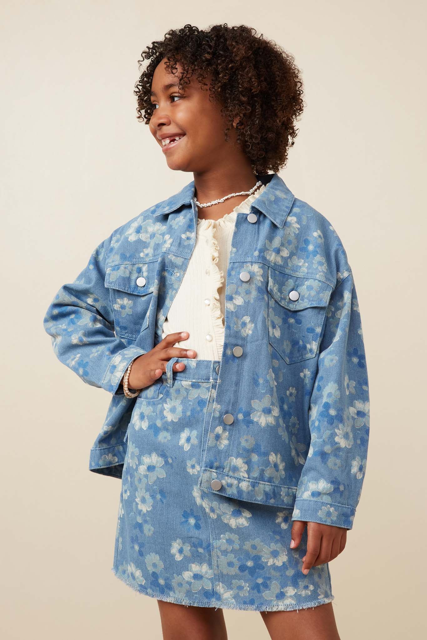 floral dress denim jacket the floral ruffled dress & denim jacket janna doan