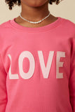 Girls Love Patched French Terry Sweatshirt Detail