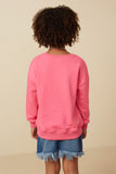 Girls Love Patched French Terry Sweatshirt Back