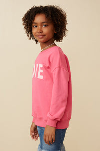 Girls Love Patched French Terry Sweatshirt Side
