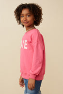 Girls Love Patched French Terry Sweatshirt Side