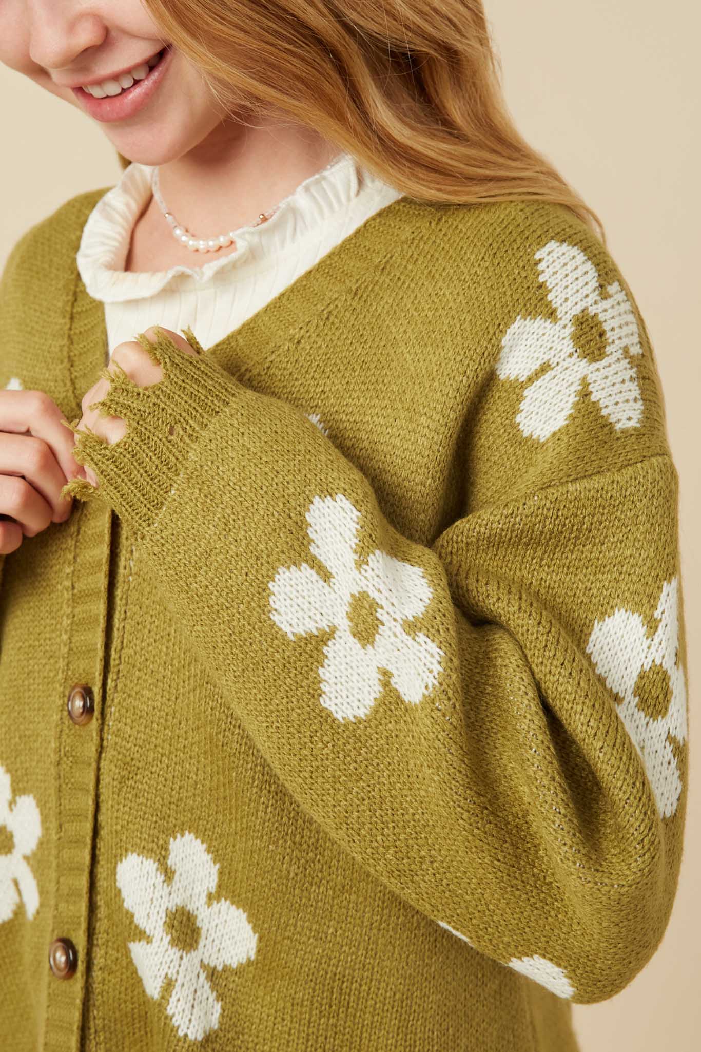 Girls Floral Patterned Cardigan | Cute Girls' Clothes – Hayden Girls