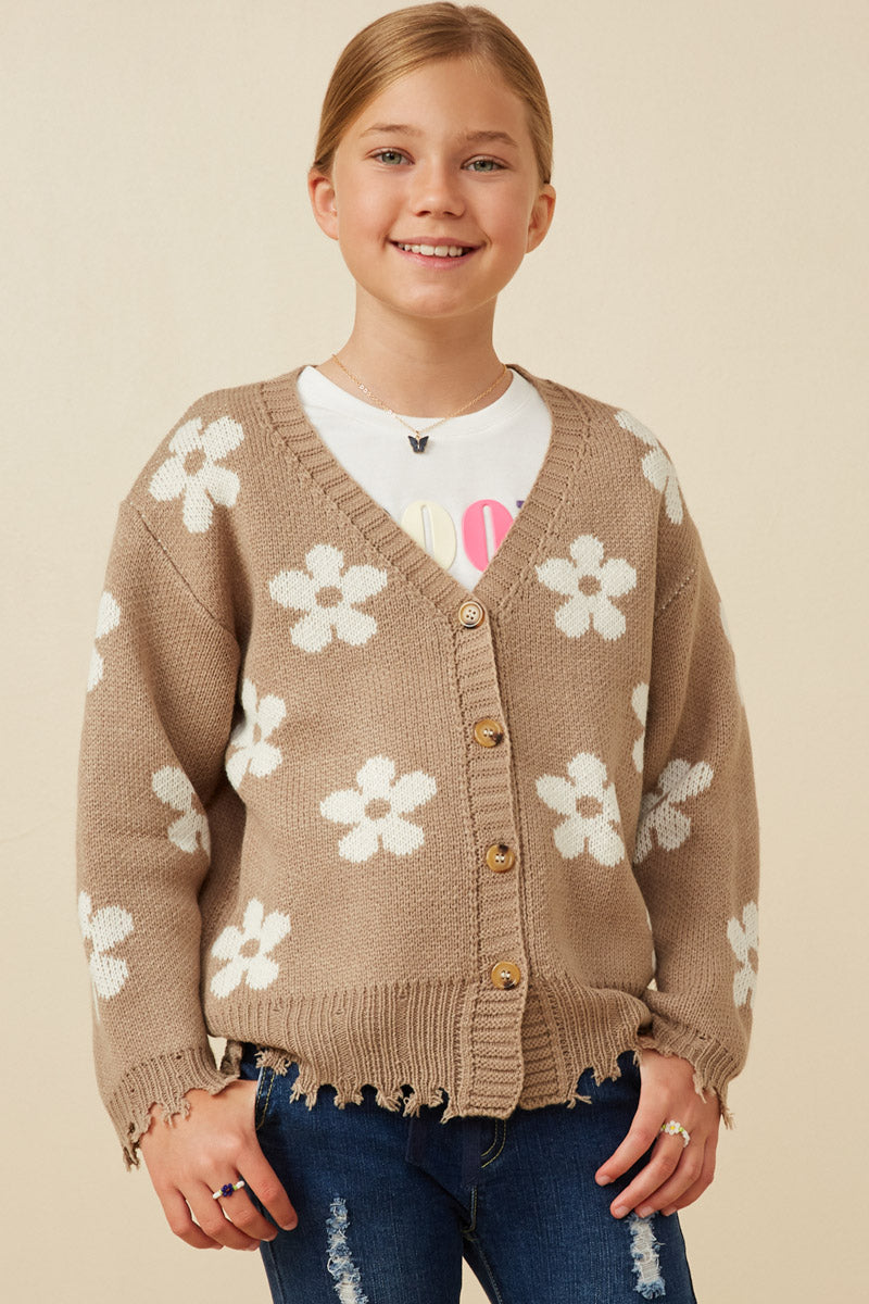 Girls Floral Patterned Cardigan | Cute Girls' Clothes – Hayden Girls