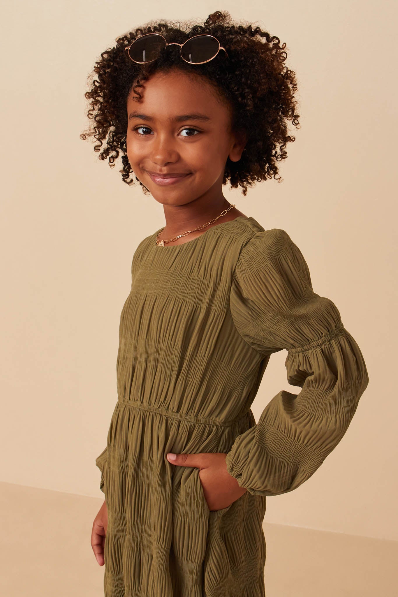 cute peasant dresses Mixed Peasant Sleeve Dress For Girls