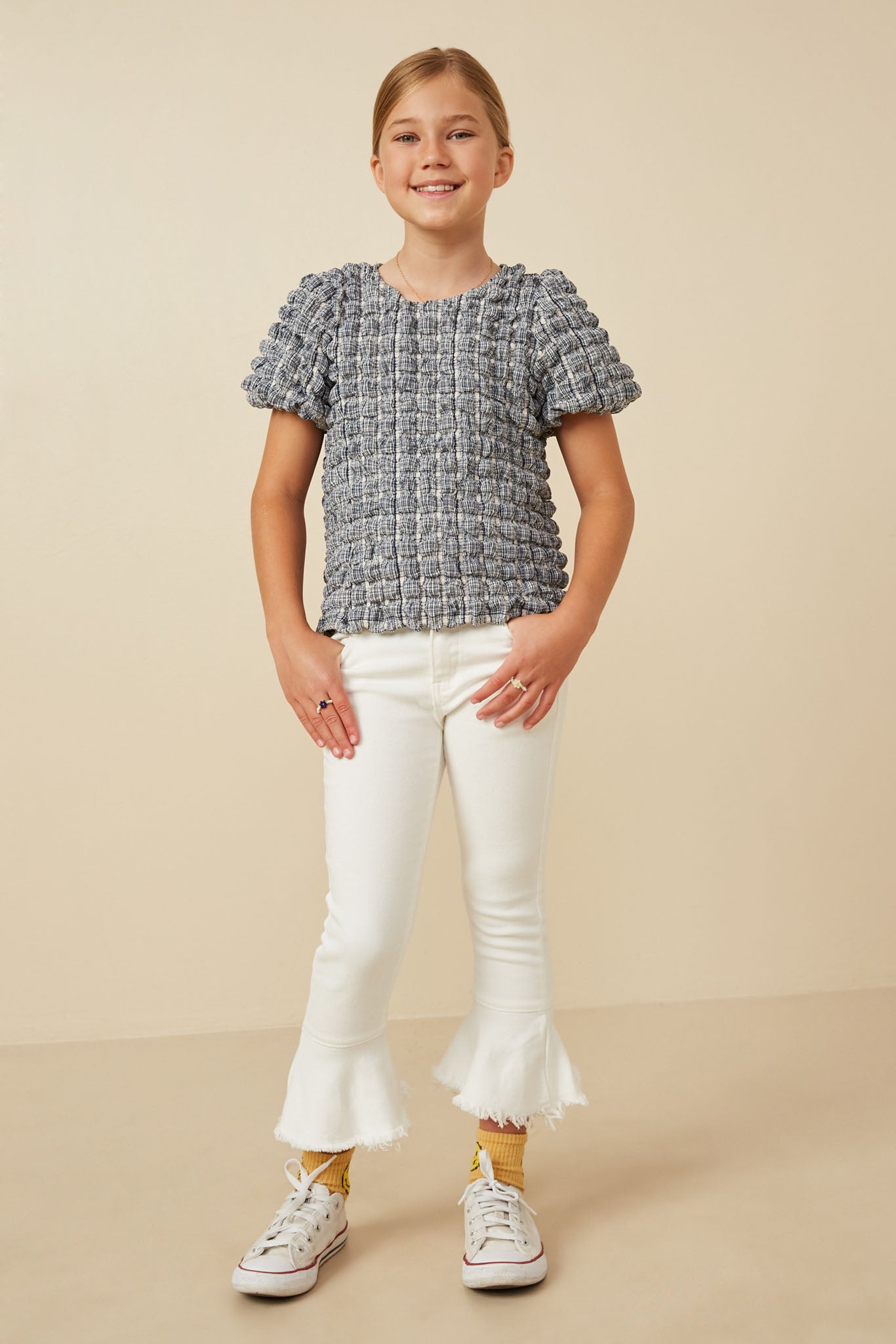 Girls Waffle Textured Top | Cute Girls' Clothes – Hayden Girls
