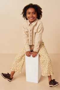 Girls Brushed Stretch Twill Cropped Jacket Pose