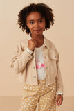 Girls Brushed Stretch Twill Cropped Jacket Front 2