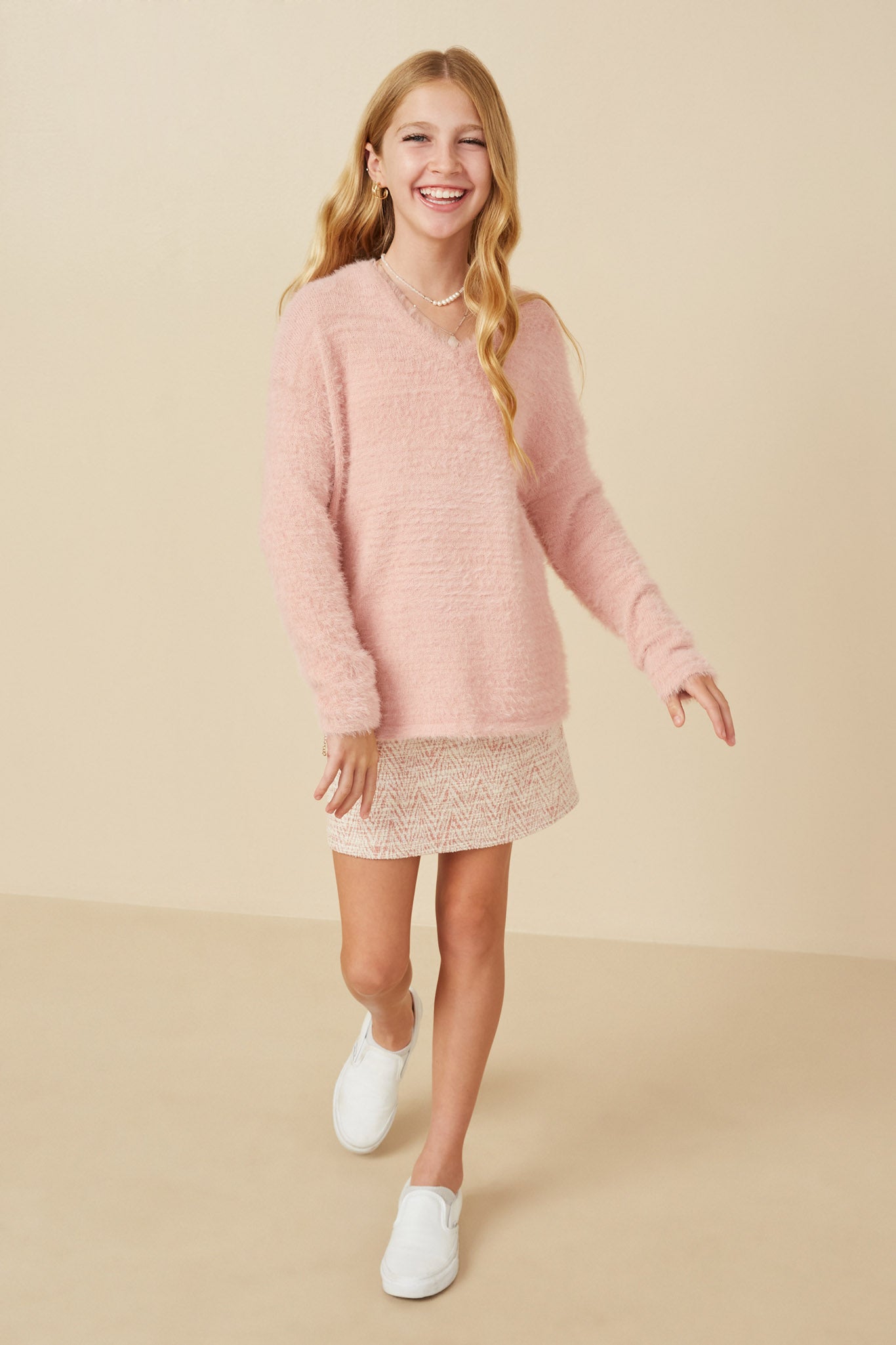 Girls V Neck Sweater Top | Cute Girls' Clothes – Hayden Girls