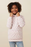 Girls Daisy Textured Stretch Knit Hoodie Front
