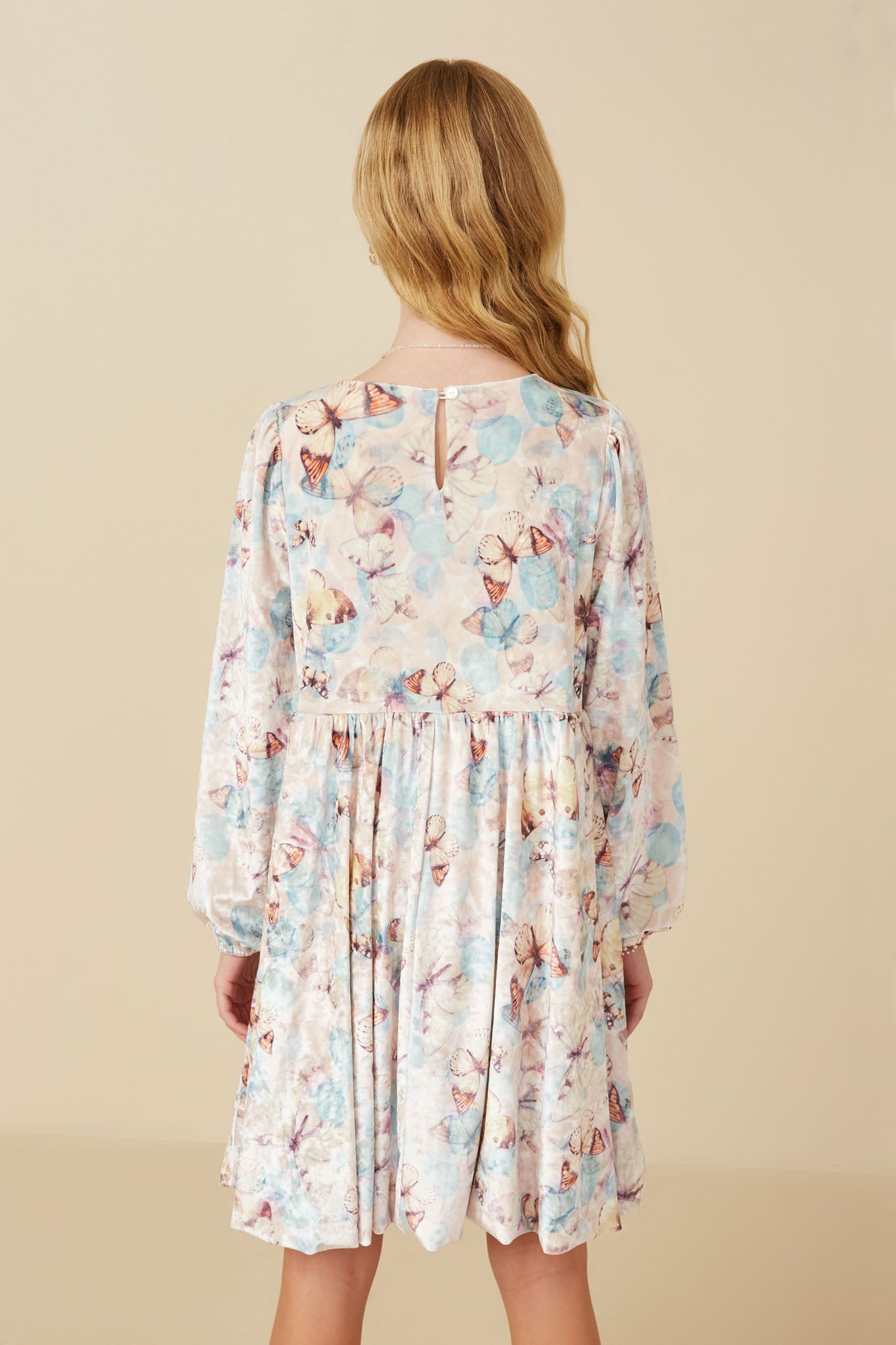 butterfly print long sleeve dress Butterfly Print Long Sleeve Ruched Bodycon Dress