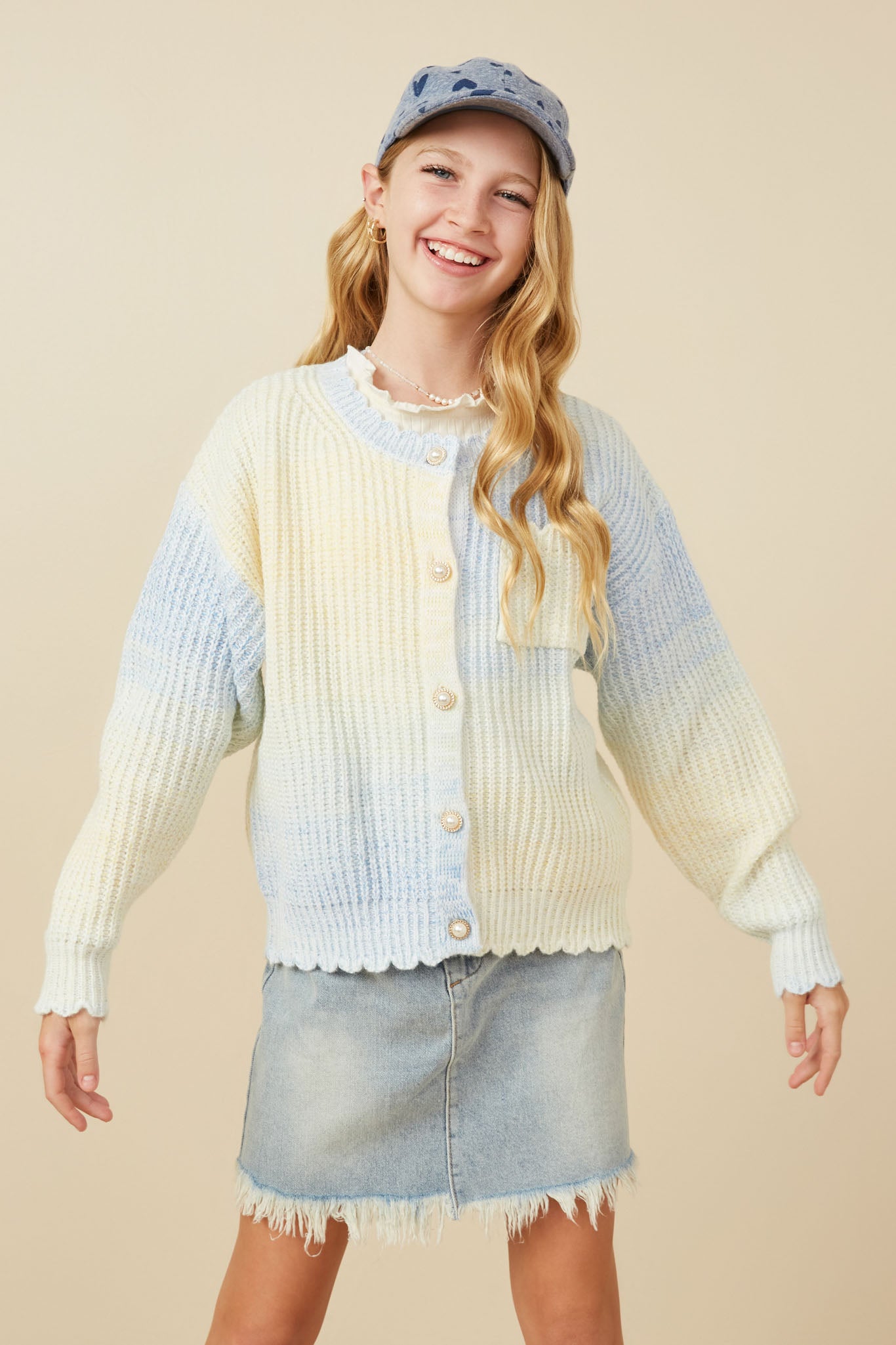 HAYDENカーディガン Girls Ombre Button Cardigan | Cute Girls' Clothes – Hayden Girls