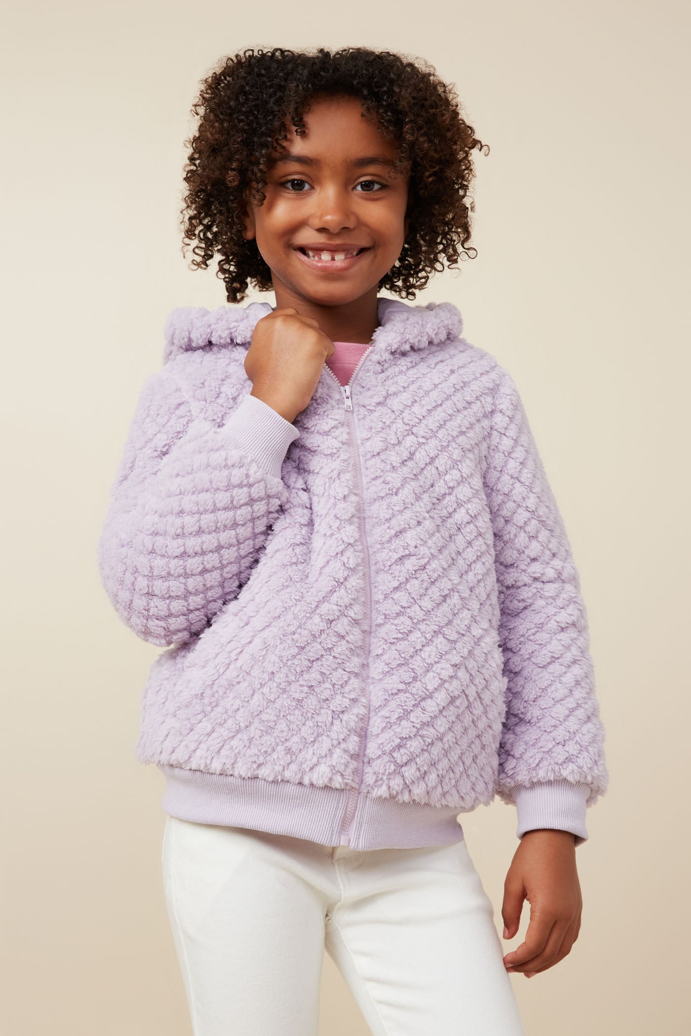 Quilted Plush Hooded Jacket