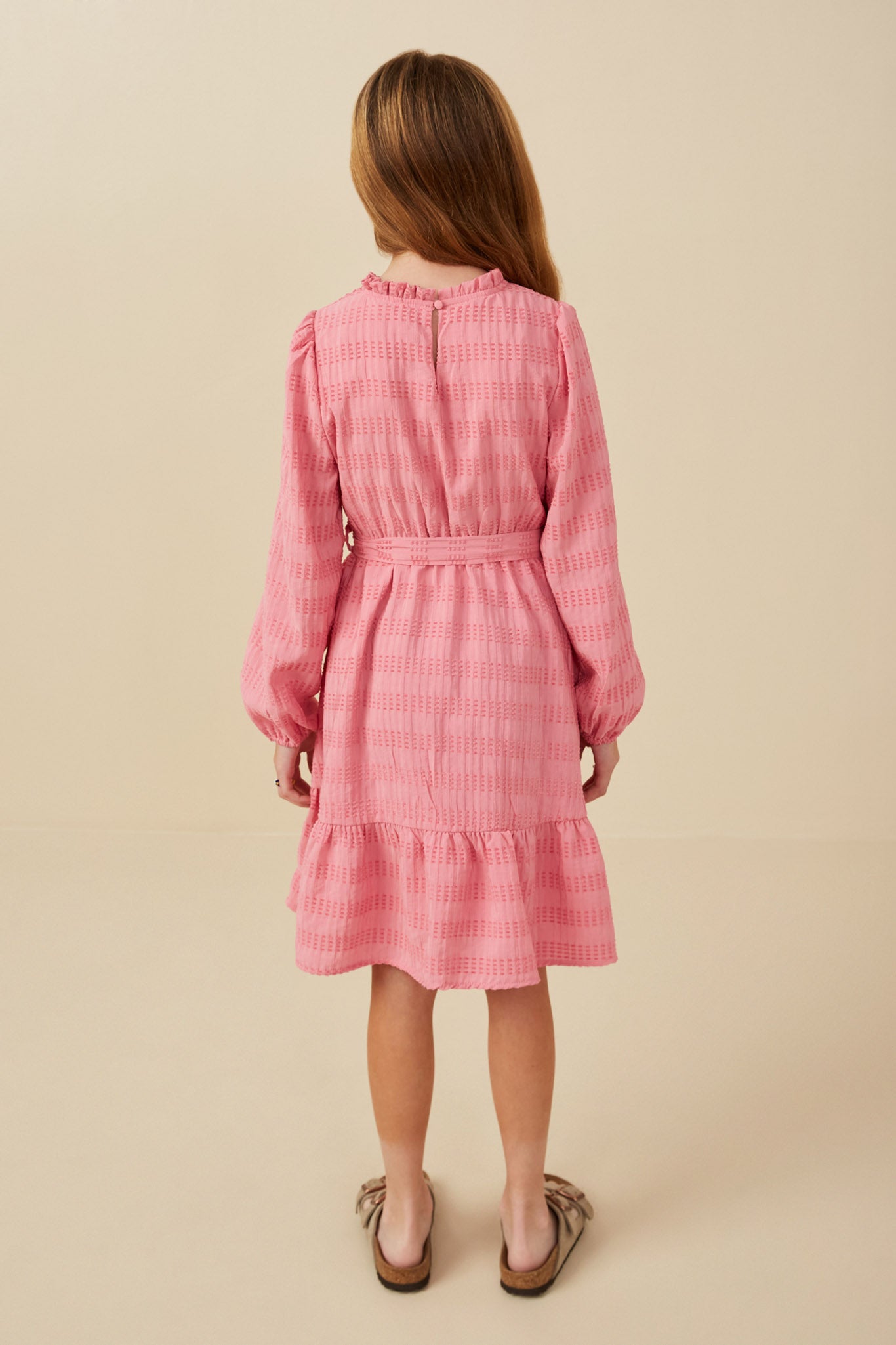 Girls Textured Long Sleeve Knit Dress | Cute Girls' Clothes Pink / S Pink *Girl's Dresses Midi Dresses Hayden Girls Girls Textured Long Sleeve Knit Dress | Cute Girls' Clothes Pink / S Pink *Girl's Dresses Midi Dresses Hayden Girls