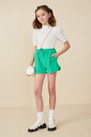 Girls Elastic Waist Terry Shorts Full Body