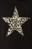 Girls Animal Print Star T Shirt Detail