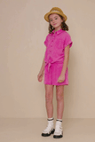 GY8187 Pink Girls Garment Dyed Dolman Cut Shirt Gif