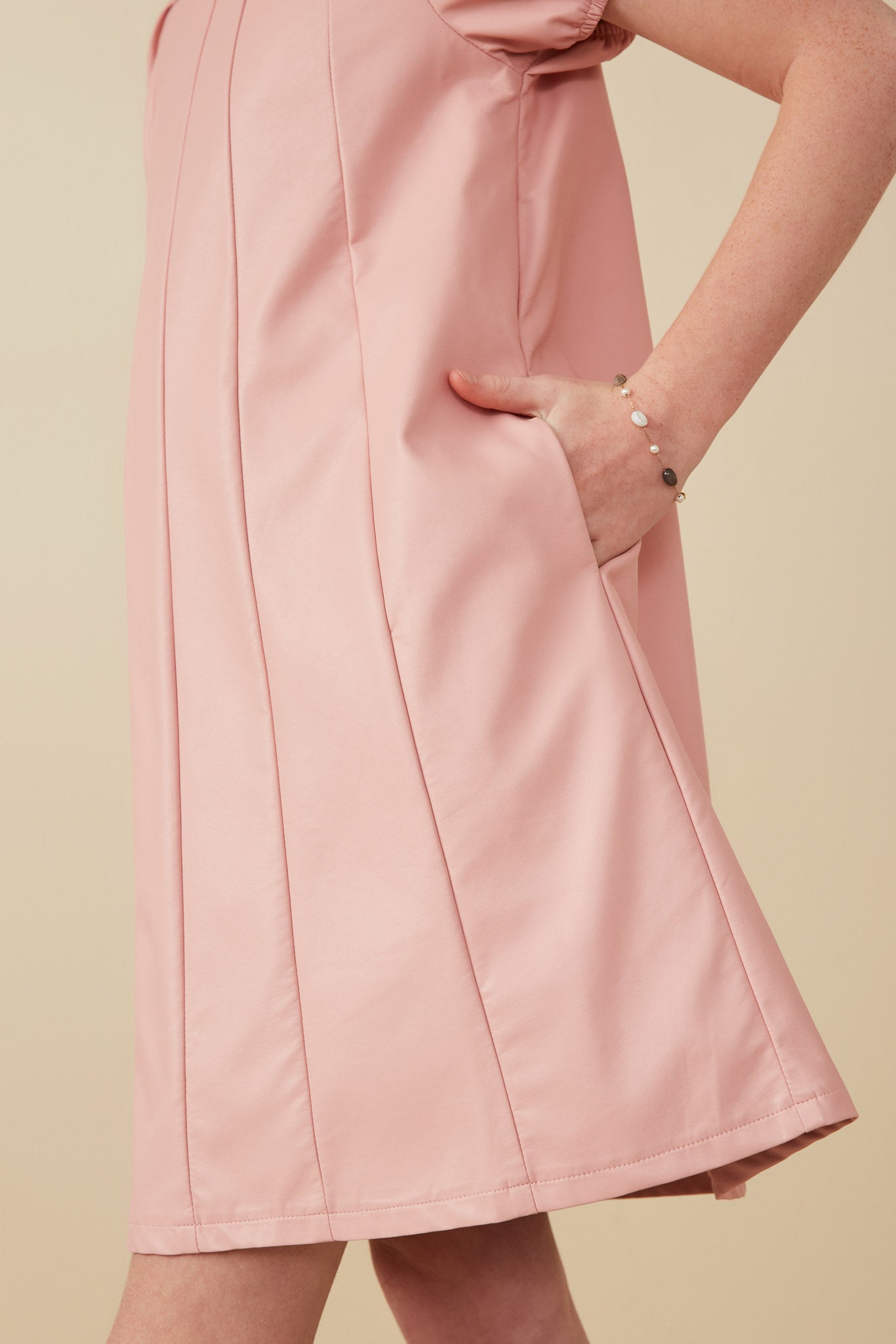 Girls Leather Vegan Dresses | Cute Girls' Clothes Blush / S Blush Girl's Dresses Mini Dresses Hayden Girls Girls Leather Vegan Dresses | Cute Girls' Clothes Blush / S Blush Girl's Dresses Mini Dresses Hayden Girls