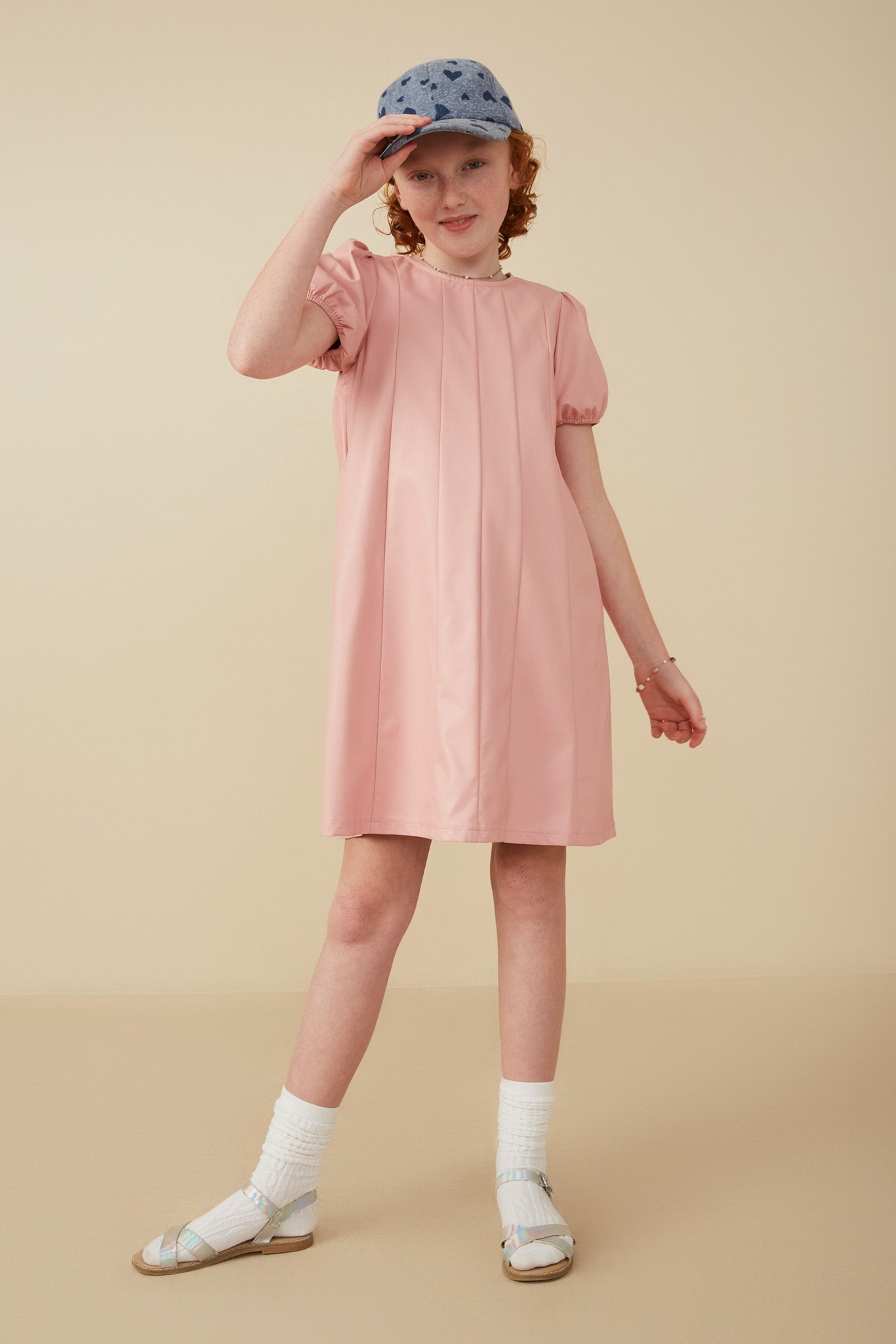 Girls Leather Vegan Dresses | Cute Girls' Clothes Blush / S Blush Girl's Dresses Mini Dresses Hayden Girls Girls Leather Vegan Dresses | Cute Girls' Clothes Blush / S Blush Girl's Dresses Mini Dresses Hayden Girls