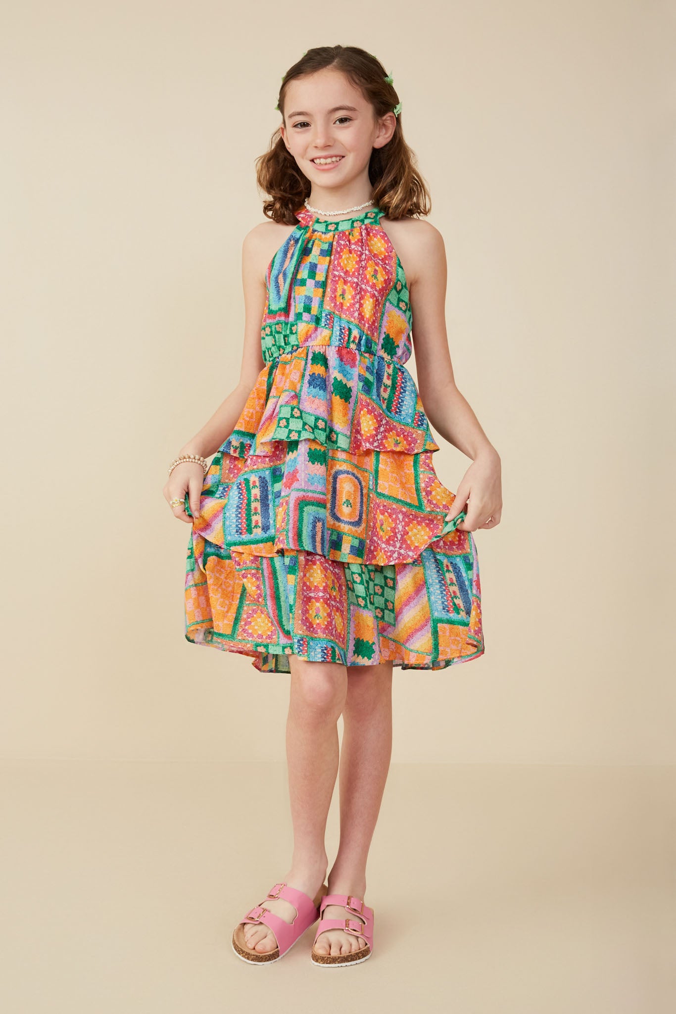 girls halter dress Girls Etta Halter Dress In Frost