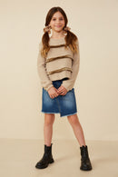 Fringe Tiered Rib Knit Top