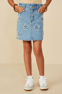Girls Star Patched Denim Skirts | Cute Girls' Clothes – Hayden Girls