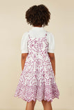 GY8601 Purple Girls Eyelet Embroidered Scallop Hem Tank Dress Back