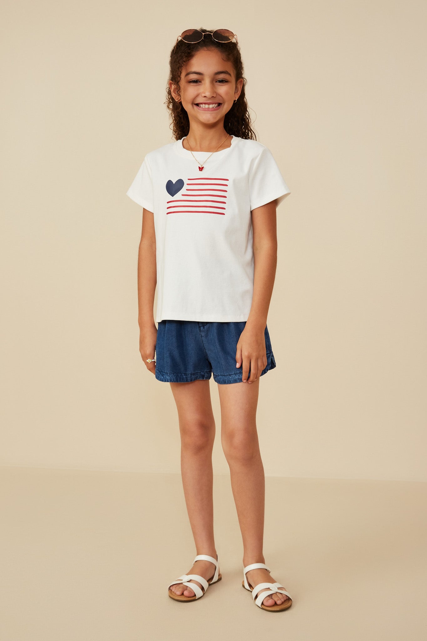 Heart Flag Graphic Tee