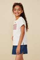 GY8639 Off White Girls Heart Flag Graphic Tee Side