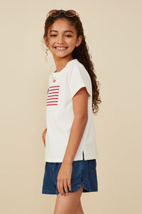 GY8639 Off White Girls Heart Flag Graphic Tee Side