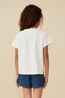 GY8639 Off White Girls Heart Flag Graphic Tee Back