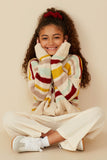 Multi Stripe Knit Cropped Sweater Cardigan