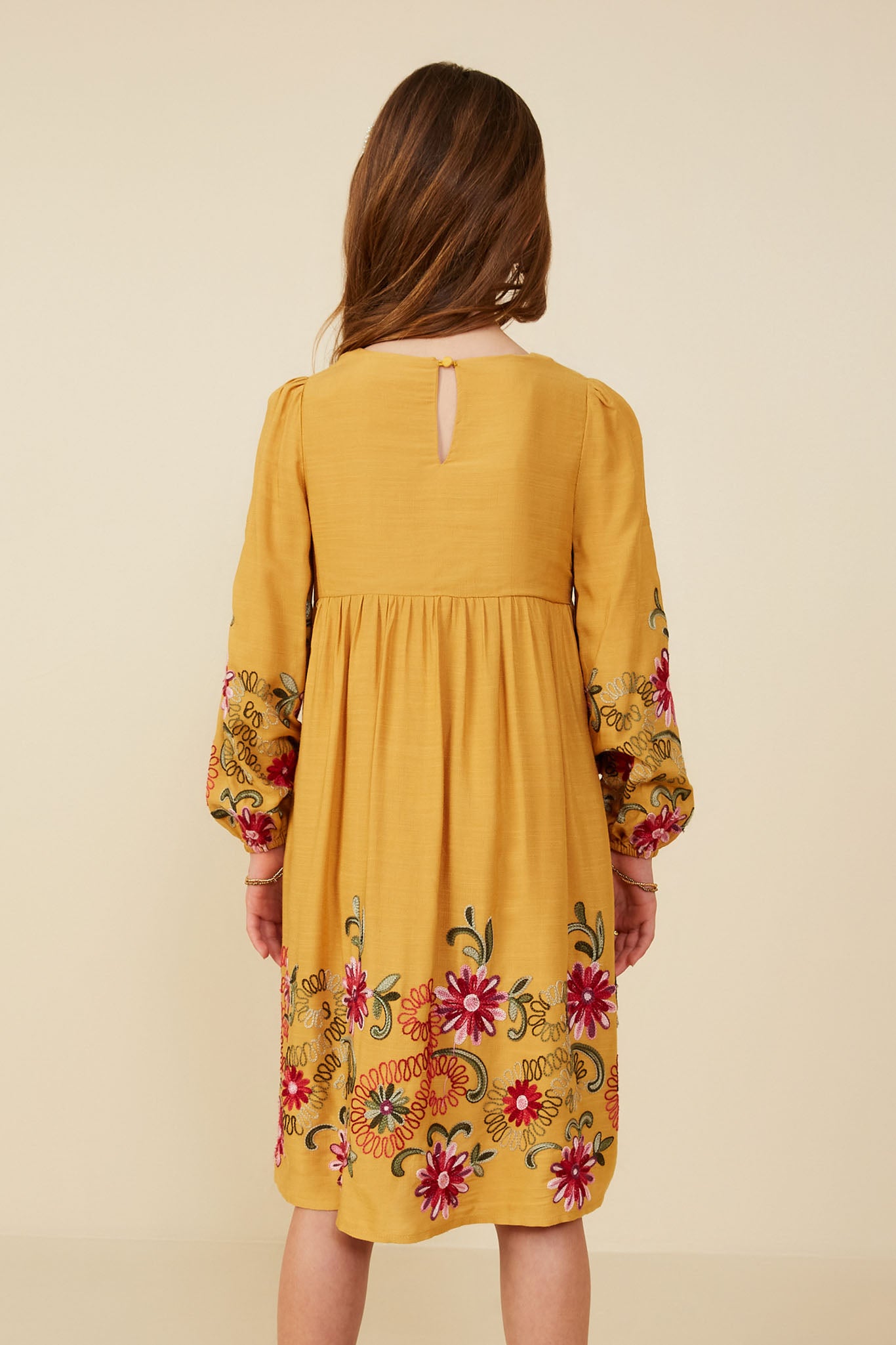 ladies embroidered dress Long Dress Ladies Embroidered Dress Knee Length Dresses For Ladies Floral Embroidered Long Dress