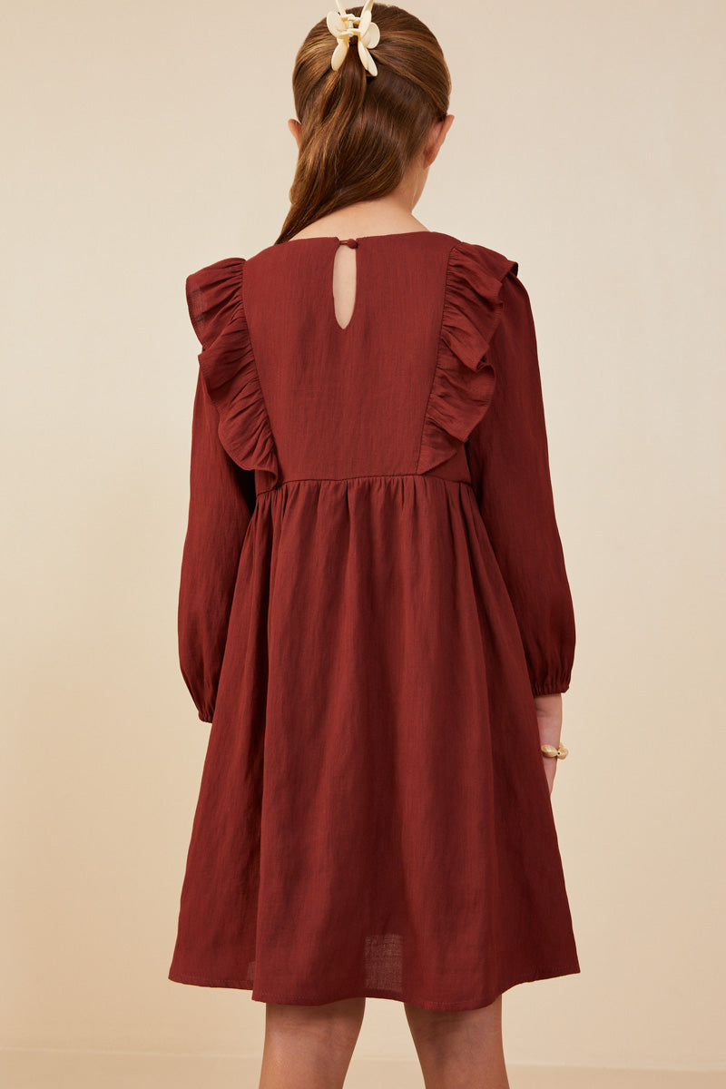 Girls Floral Ruffle Dress