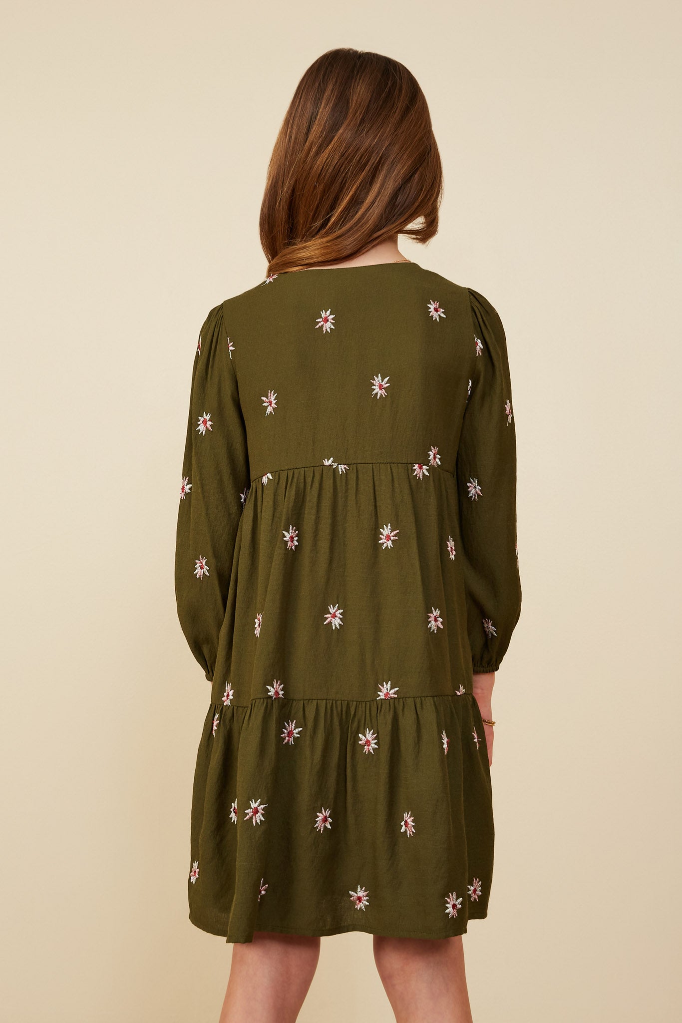 Girls Floral Buttoned Ditsy Dress | Cute Girls' Clothes Olive / L Olive *girl's Dresses Midi Dresses Hayden Girls Girls Floral Buttoned Ditsy Dress | Cute Girls' Clothes Olive / L Olive *girl's Dresses Midi Dresses Hayden Girls