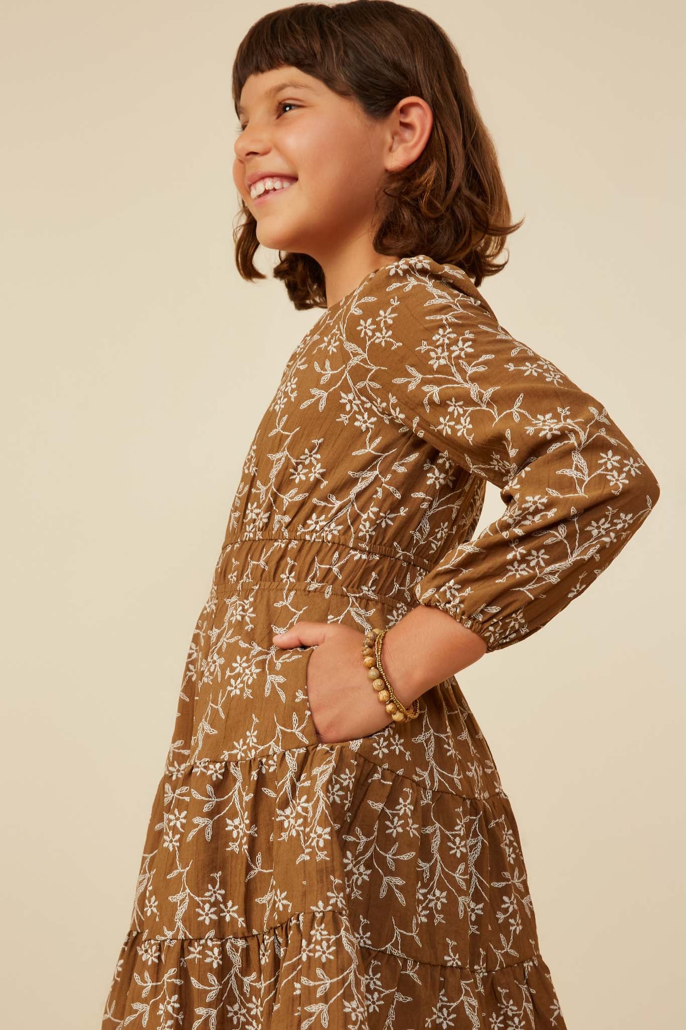 Girls Long Sleeve Dresses | Cute Girls' Clothes Brown / S Brown Girl's Dresses Mini Dresses Hayden Girls Girls Long Sleeve Dresses | Cute Girls' Clothes Brown / S Brown Girl's Dresses Mini Dresses Hayden Girls