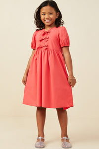 Ribbon Detailed Puff Sleeve Dress