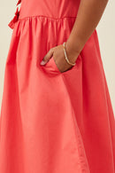 Ribbon Detailed Puff Sleeve Dress
