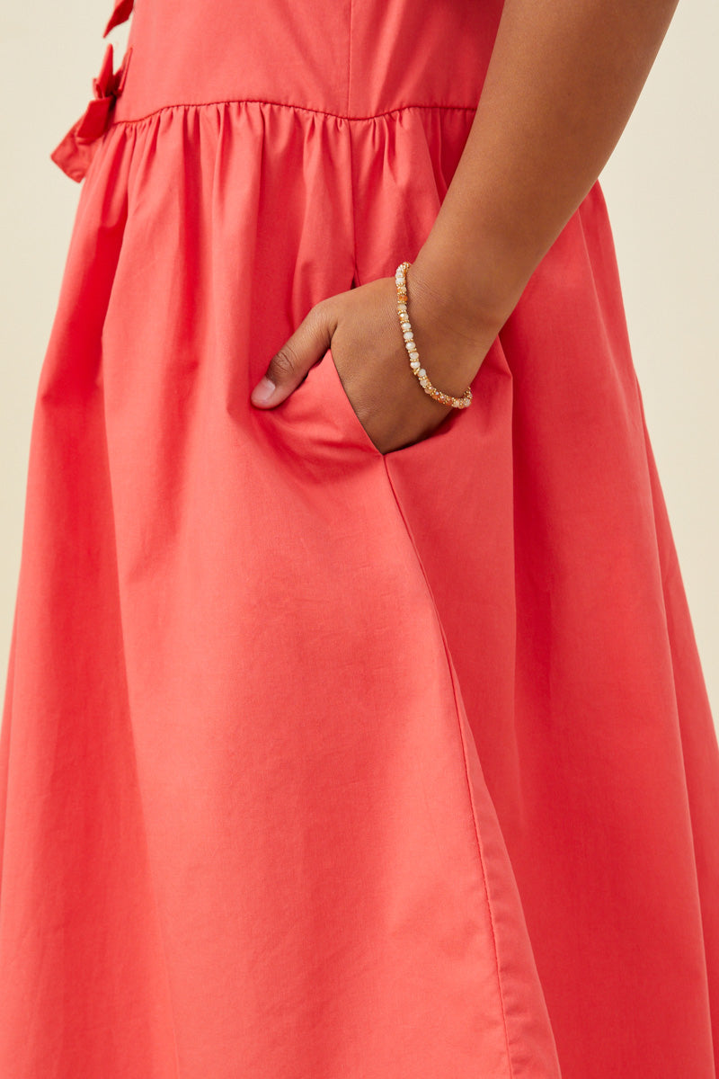 Ribbon Detailed Puff Sleeve Dress