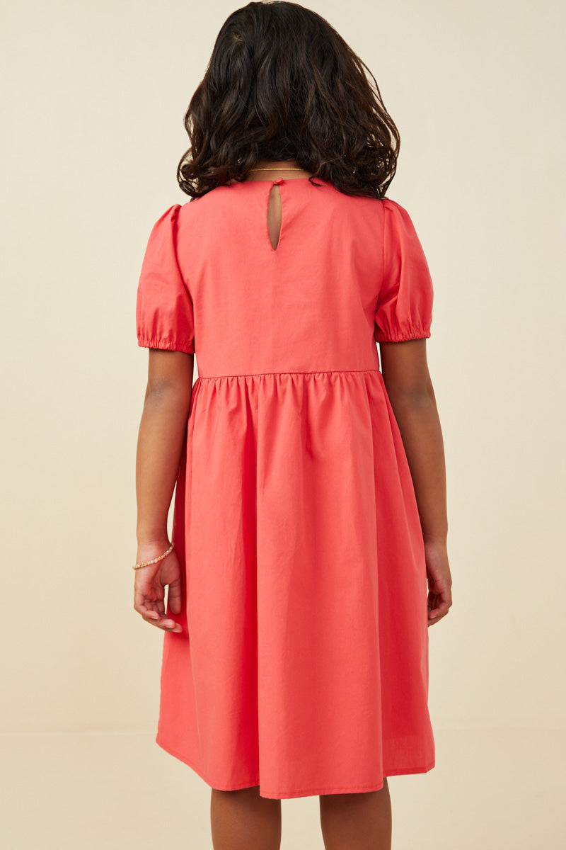 Ribbon Detailed Puff Sleeve Dress