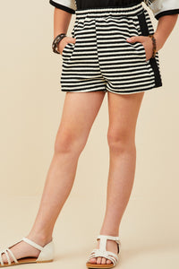 Colorblock Side Striped Knit Short
