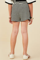 Colorblock Side Striped Knit Short