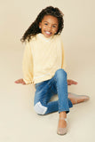 Mixed Cable Knit V Neck Varsity Sweater Top
